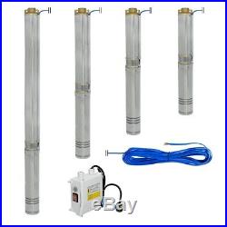 4 borehole deep well submersible water pump fountain electric pump 370W 2270W