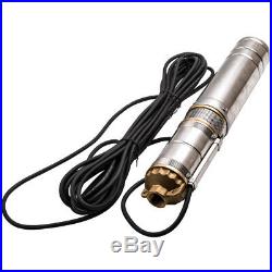4 inch 2800L/H Long Live Deep Well Submersible Borehole Water Pump + 15m Cable