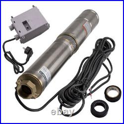 4inch 370W Submersible Borehole Water Pump Deep Well Stainless Steel 6000L/H