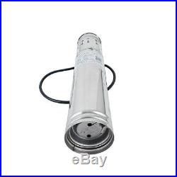 50M 500W 3m³/H Deep Well Water Pump Submersible Bore Hole Pond Stainless Steel