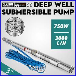 750w Stainless Steel Submersible Deep Well Pump Under Water 380 Ft 240v