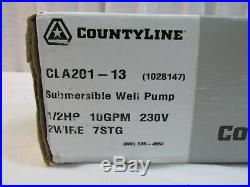 Countyline 1/2HP 10GPM 230V 2-Wire 4 Submersible Deep Well Pump CLA201-13
