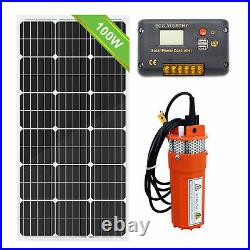 DC12V 100W Solar Panels Kit Solar Deep Well Water Pump Solar Power f Garden/Farm