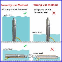 DC24V Solar Screw Deep Well Submersible Pump 216W, Stainless Steel, 1099.85GPH Max