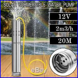 DC 12V 110W Solar Water Powered Well Pump Submersible Bore Hole Pond Deep