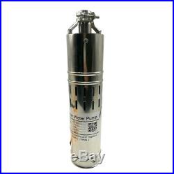 DC 12V Brushless Solar Deep Well Submersible Water Pump 240W, Stainless Steel