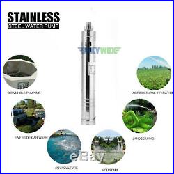DC 12V Brushless Solar Deep Well Submersible Water Pump 260W, Stainless Steel