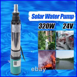 DC 24V 320W Solar Submersible Pump Deep Well Water Pump Garden Pump 5M³/H NEW