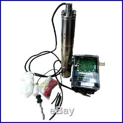 DC 36V Brushless Solar Deep Well Submersible Pump 500W Screw Water Pump, 196.8FT