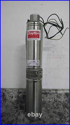 Dayton 1LZR4 1/2 HP 10 GPM 115VAC 6 Stage Submersible Deep Well Pump