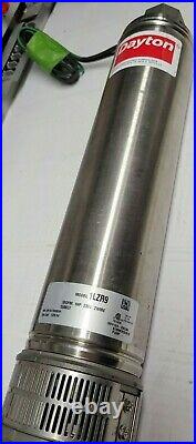 Dayton 1LZR9 4 1-HP Deep Well Submersible Pump 2-Wire 230V AC 10GPM SS 1-1/4 F