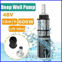 Deep Well Pump Water Solar Submersible 48V/60V Power Irrigation Stainless Steel