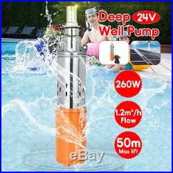 Deep Well Submersible Pump 24V 50M Max Lift Solar Powdered Water Pump