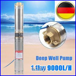 Deep Well Submersible Pump 4 1.5HP 220V 50m Max Head Deep Well Water Pump EU