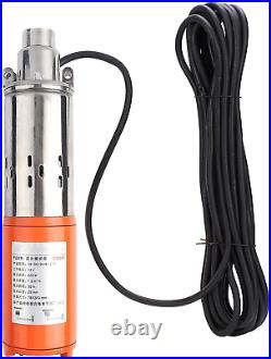 Deep Well Submersible Pump, Cast Steel Submersible Water Pump 1'' 12V-0.8m³-35m