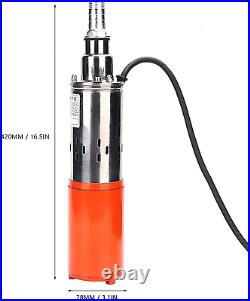 Deep Well Submersible Pump, Cast Steel Submersible Water Pump 1'' 12V-0.8m³-35m