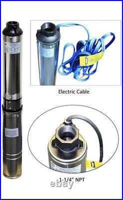 Deep Well Submersible Pump MA0460X-9A-DO, 230V, 3.5, 220ft Max, 9 Stages, 1hp