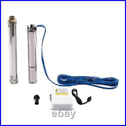 Deep Well Submersible Pump Stainless Steel Farm Ranch Water Pump 1/2HP 110V 370W