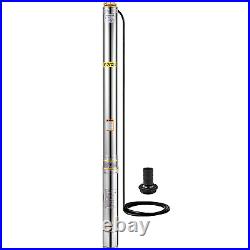 Deep Well Submersible Water Pump, 3 Hp 220V 50 Hz, Stainless Steel With5 FT Cable