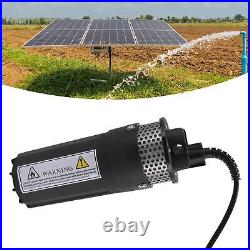 Deep Well Submersible Water Pump DC 12V Solar Dry Well For Swimming Pool Black