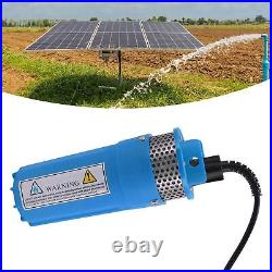 Deep Well Submersible Water Pump DC 12V Solar Dry Well For Swimming Pool Blue