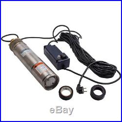 Durable 4 750W 2600L/H Borehole Deep Well Submersible Water Pump 20m Cable