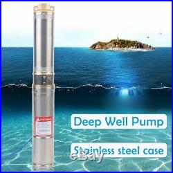 Electric Deep Well Water Pump Submersible Borehole Garden Ponds 0.75KW 4000L/H