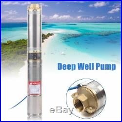 Electric Deep Well Water Pump Submersible Borehole Garden Ponds 0.75KW 4000L/H