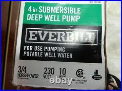 Everbilt Flanges 3/4 HP Submersible 2-Wire 10 GPM Deep Well Pump EFSUB7-122HD