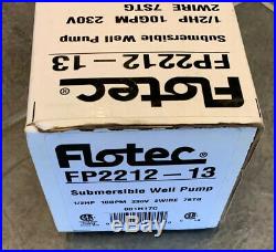 Flotec FP2212 10 GPM 1/2 HP Deep Well Submersible Pump (2-Wire 230V)