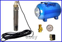IBO 24L pressure vessel and 4SKM150 deep well pump booster set with accessories