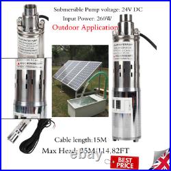 LEVEL 24V Solar Power Water Pump Farm Ranch Submersible Bore Hole Deep Well DC