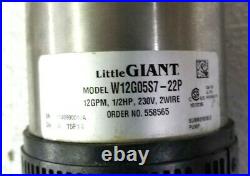 Little Giant W12G05S7-22P 1/2 HP 12 GPM Deep Well Submersible Pump