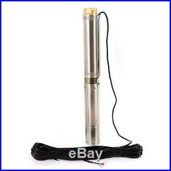 New Submersible Deep Well Water Pump 4 inch 1.1kw 4000 L/H 6 Bar Stainless Steel