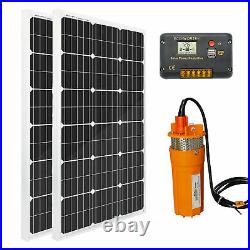 Off Grid 200Watt Mono Solar Panel Kit 24V Water Pump Deep Well 20A Controller