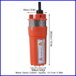 (Orange)Deep Well Water Pump Quick Disconnect 230ft Lift Submersible Pump Safe