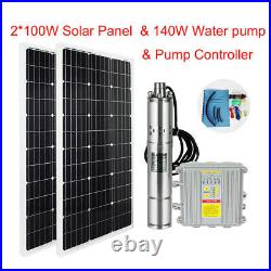 PV Solar Panel +12V/36V Solar Deep Well Screw Irrigation Water Pump With MPPT