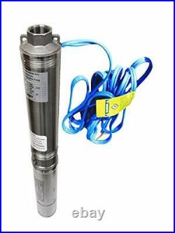Pump Deep Well Submersible Pump 2HP 230V 60HZ 33 Gpm Stainless Steel for 4 o
