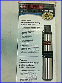 Red Lion 14942402 1/2HP 12GPM 230V Deep Well Submersible Pump open box SAVE