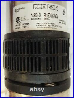 Red Lion 1HP 12GPM Submersible Deep Well Pump 2-Wire 230V RL12G10-2W2V $716 New
