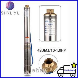 SHYLIYU Home Water Bore Deep Well Pump Submersible 220-240V/50Hz 1hp 4 OD Pipe