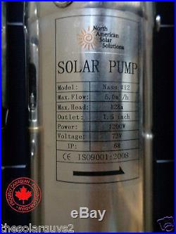 SOLAR SUBMERSIBLE DC WATER DEEP WELL PUMP, direct from PV Panel or bat