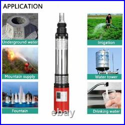 Solar Water Pump Lift Deep Well DC Screw Submersible Agricultural Garden Home