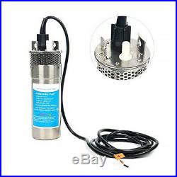 Stainless Steel Solar Submersible Pump 3.2GPM Deep Well Water DC Pump (12V)