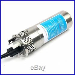 Stainless Steel Solar Submersible Pump 3.2GPM Deep Well Water DC Pump (12V)