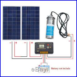 Steel Submersible Deep Well Solar Water Pump 24V+200W Solar Panel+20A Controller