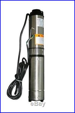Submersible Pump, 4 Deep Well, 1 HP, 115V, 33 GPM, 207 ft MAX, Heavy Duty