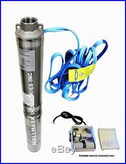 Submersible Pump, Deep Well, 4, 3HP, 230V, 625 ft Head, Heavy Duty, all S. S