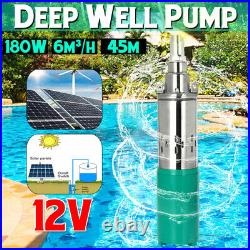 Submersible Water Pump 12V 45M Lift Max Flow 6M³/H Solar Energy Deep Well Pum